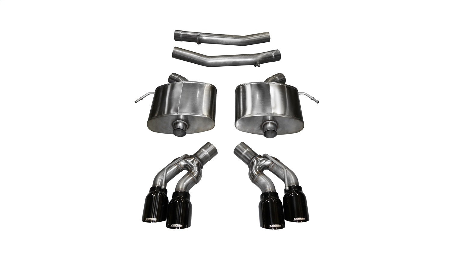 Corsa 2016-2019 Cadillac CTS V 6.2L V8 2.75in Black Sport Axle-Back Exhaust - 14357BLK