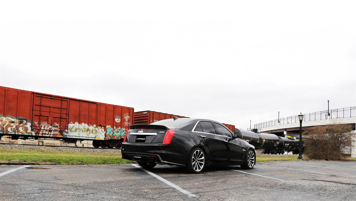 Corsa 2016-2019 Cadillac CTS V 6.2L V8 2.75in Black Sport Axle-Back Exhaust - 14357BLK