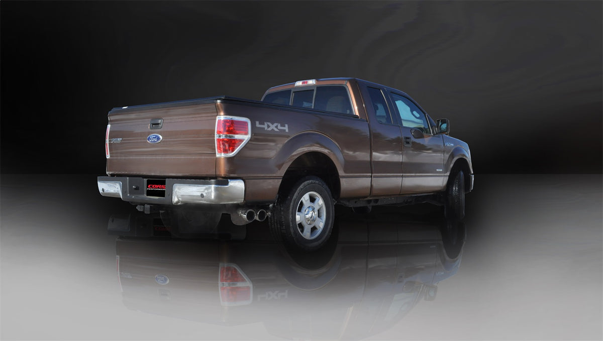 Corsa 2011-2014 Ford F-150 EcoBoost 3.5L V6 Polished Sport Cat-Back Exhaust - 14392