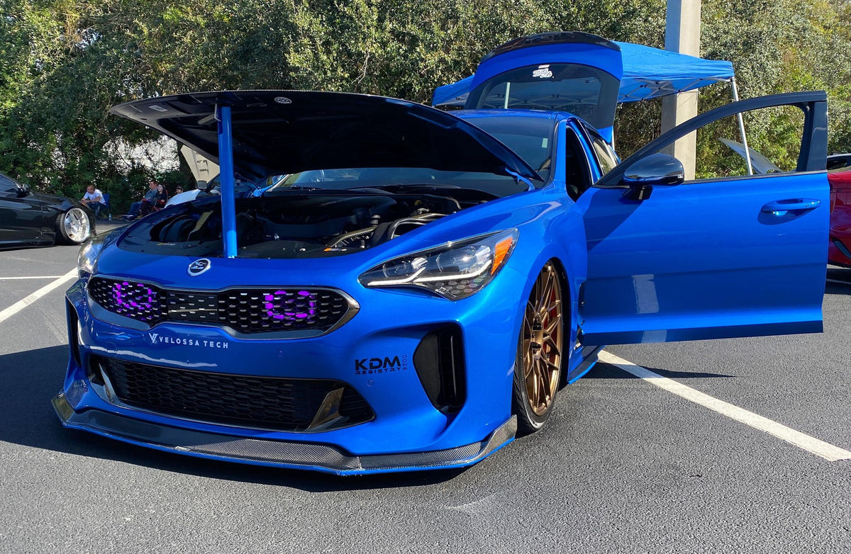 2017-2024 Kia Stinger 3.3T/2.0T/2.5T Dual BIG MOUTH LIT KIT Ram Air Intake Snorkels