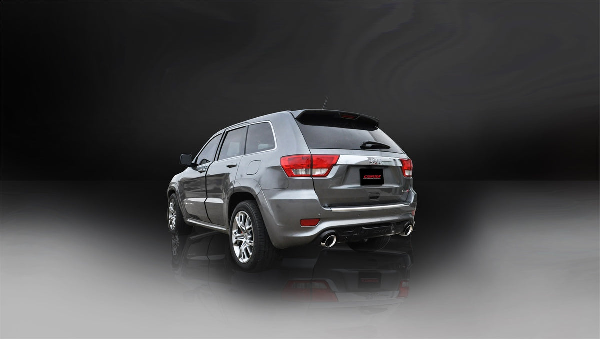 Corsa 2012-2013 Jeep Grand Cherokee 6.4L V8 Polished Sport Cat-Back Exhaust - 14466