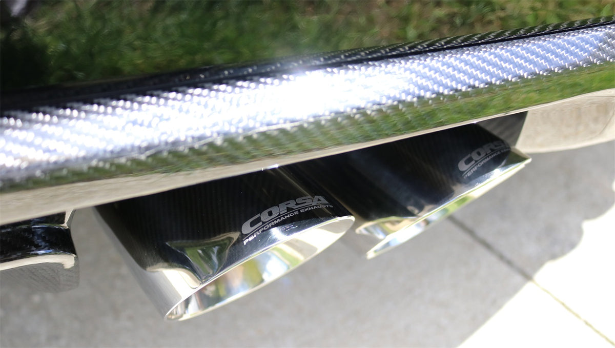 Corsa 2016-2019 Cadillac ATS-V 3.6T 4in Polished Sport Axle-Back Exhaust - 14478