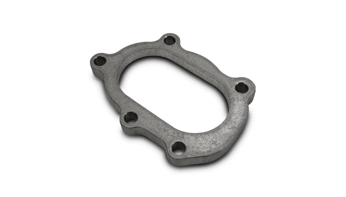Vibrant GT25R / GT28R Discharge Flange with Oval Outlet (5 Bolt) Mild Steel 1/2in Thick - 14480