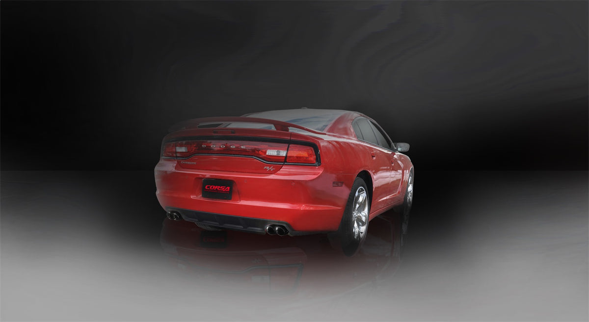 Corsa 11-13 Dodge Charger R/T 5.7L V8 Black Xtreme Cat-Back Exhaust - 14522BLK