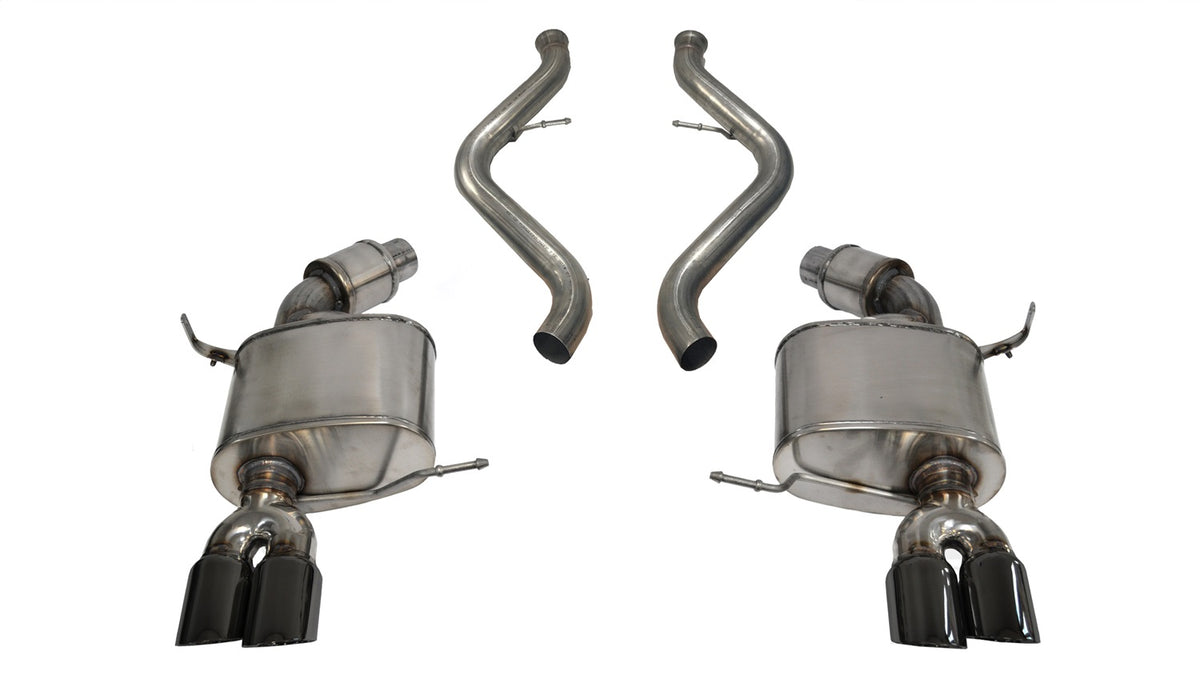 Corsa 2008-2012 BMW M3 E90 Black Sport Cat-Back Exhaust - 14569BLK