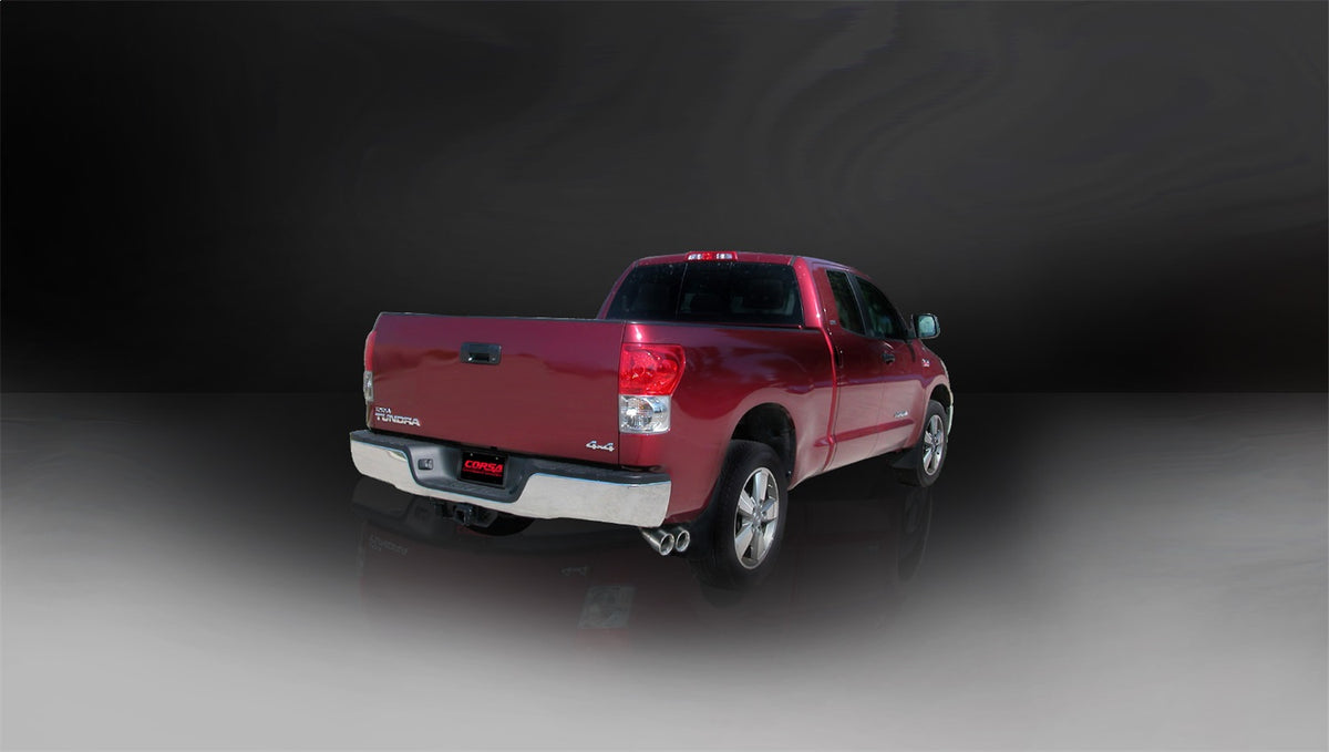 Corsa 2009-2010 Toyota Tundra Double Cab/Crew Max 5.7L V8 Polished Sport Cat-Back Exhaust - 14572