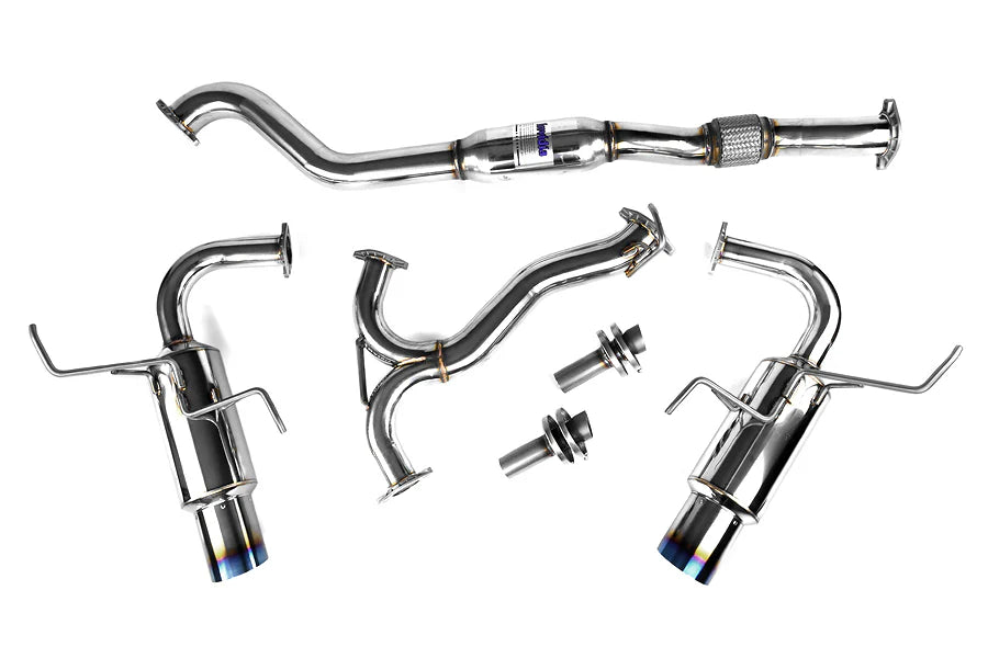 Invidia 08+ Subaru WRX/STI 4dr N1 Twin Outlet Single Layer Tip Titanium Cat-Back Exhaust