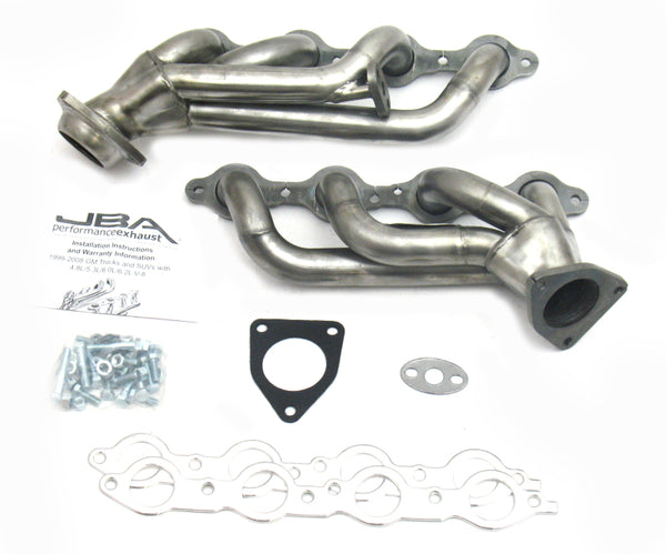 JBA 99-01 GM Truck 4.8L/5.3L LS w/o A.I.R. w/EGR 1-5/8in Primary Raw 409SS Cat4Ward Header - 1850S for 2000-2021 GMC Yukon - 
