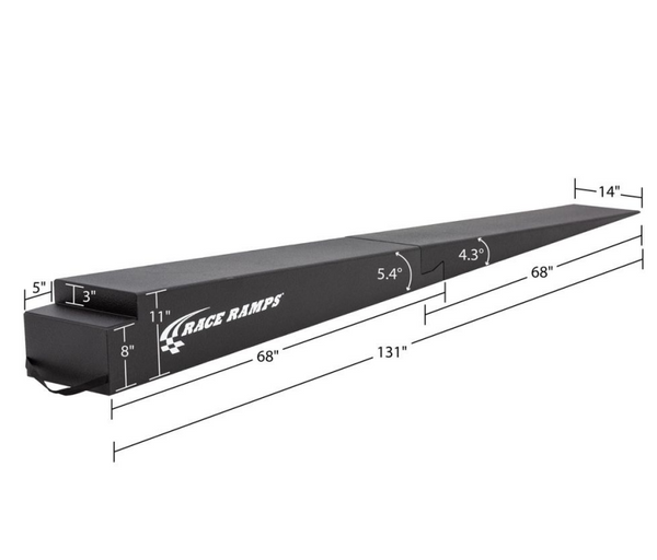 Race Ramps 11in. Two-Piece Trailer Ramps - 5.4 Degree Approach Angle - RR-TR-11-2 by Race Ramps