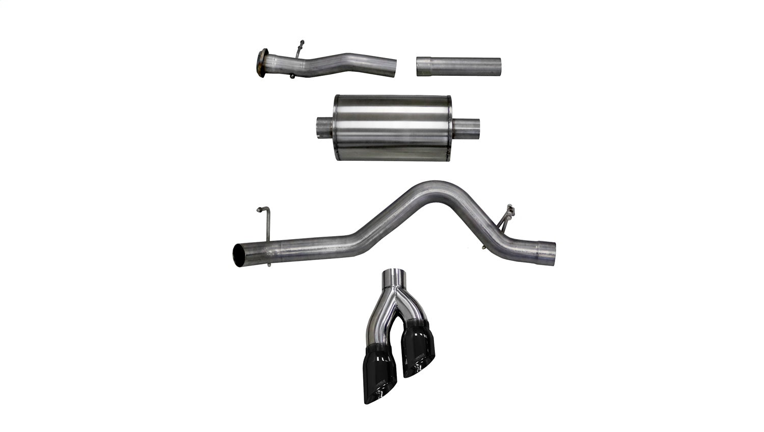 Corsa 2015-2016 Chevy Colorado 3.6L V6 Sport Cat-Back Exhaust 4in Black Pro Series Tips - 14744BLK