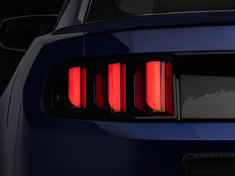 Raxiom 13-14 Ford Mustang Vector V2 Tail Lights- Black Housing (Clear Lens) - 408606