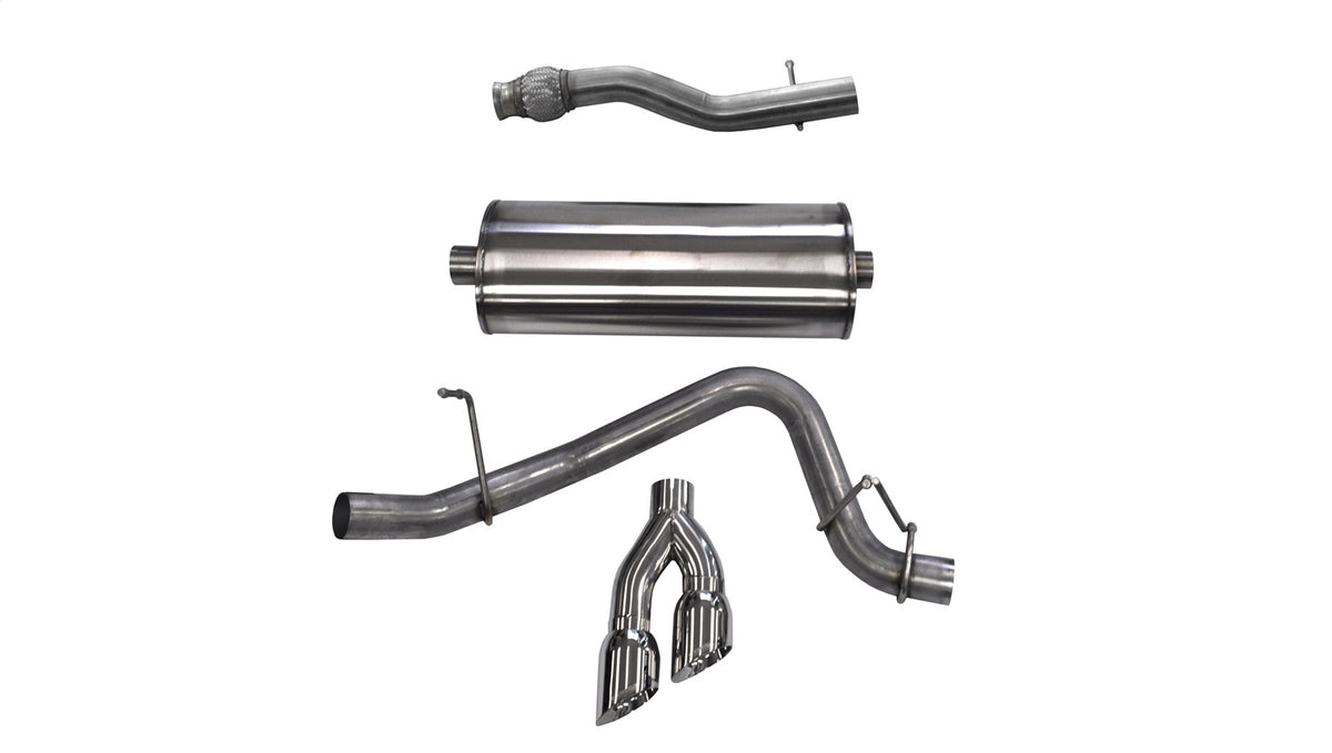 Corsa 2015 GMC Yukon XL 1500 5.3L V8 3in Cat-Back Single Side Exit Twin 4in Polished Tips - 14748