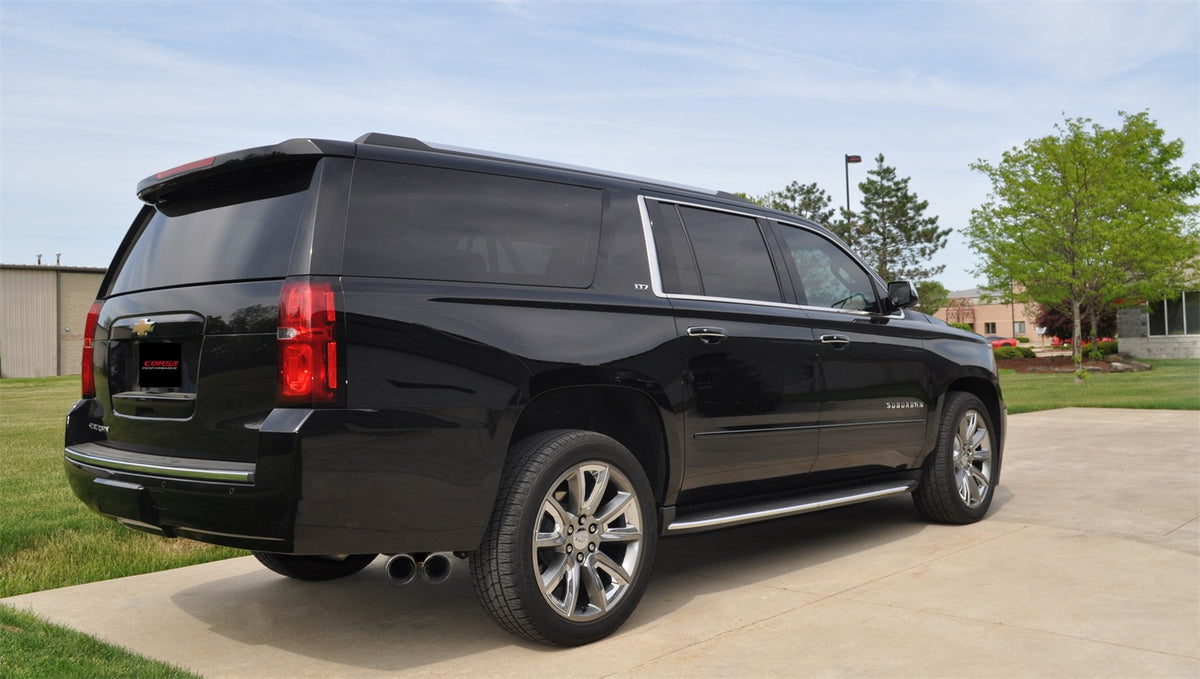Corsa 2015 GMC Yukon XL 1500 5.3L V8 3in Cat-Back Single Side Exit Twin 4in Polished Tips - 14748