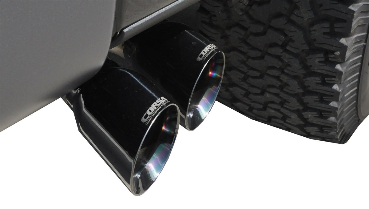 Corsa 11-14 Ford F-150 Raptor 6.2L V8 133in Wheelbase Black Xtreme Cat-Back Exhaust - 14759BLK