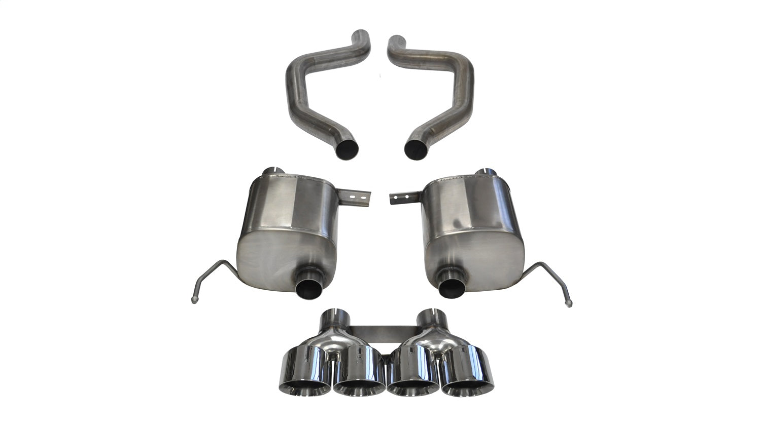 Corsa 2017-2019 Corvette Z06 2.75in Axle Back Exhaust Polished Dual Rear Exit Quad 4.5in Tip (Sport) - 14768