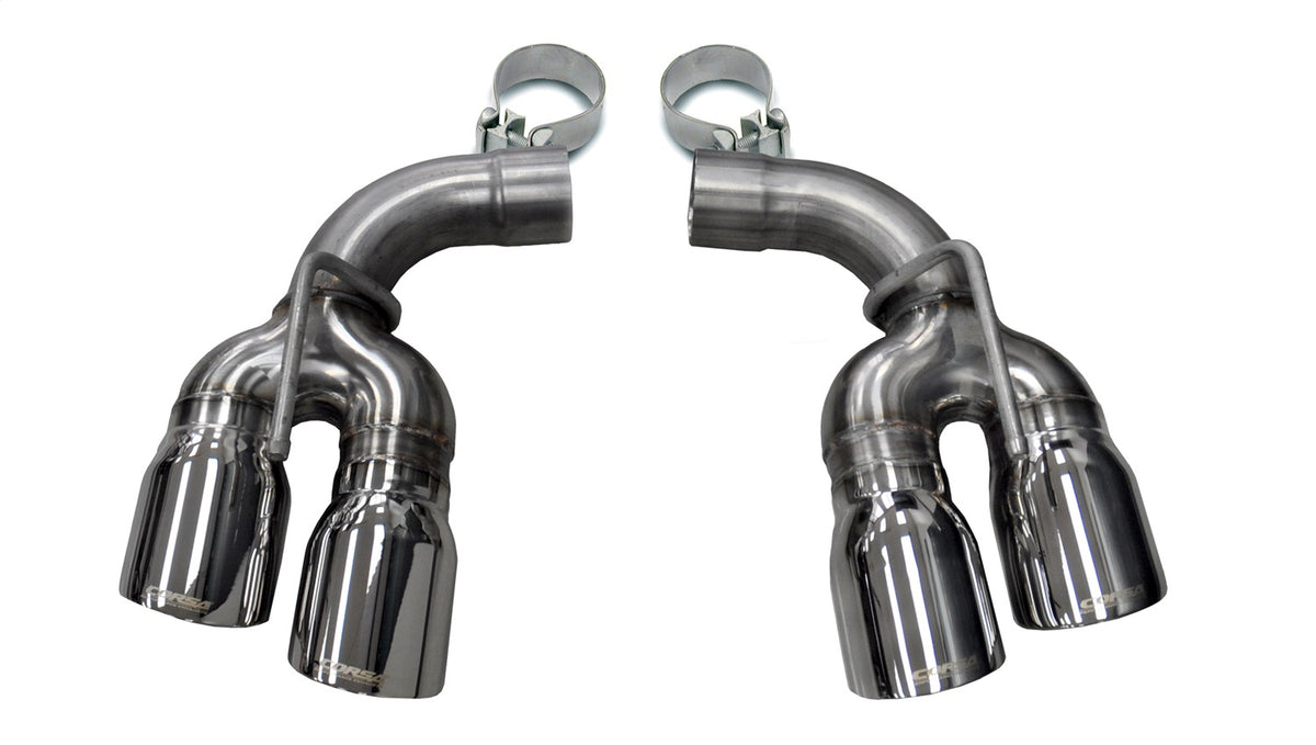 Corsa 2017-2024 Chevy Camaro SS 2.75in Inlet / 4in Outlet Polished Tip Kit (For Corsa Exhaust Only) - 14774