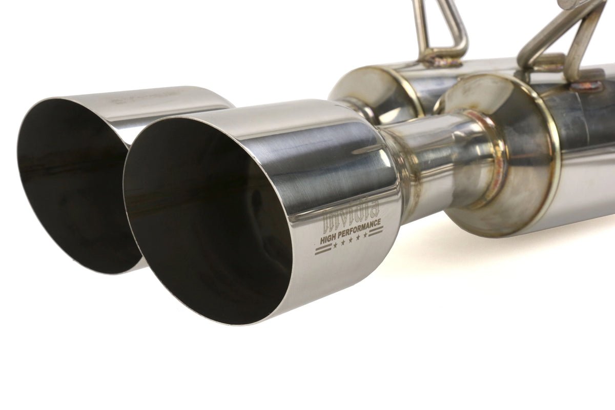 Invidia 2015+ Subaru WRX / STI Gemini/R400 Single Layer Quad Stainless Steel Tip Cat-Back Exhaust - HS15STIGM4SS
