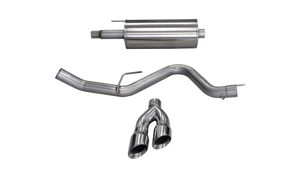 Corsa 2015 Ford F-150 5.0L V8 (Super Crew Cab) Polished Sport Single Side Dual 4in Tips CB Exhaust - 14837