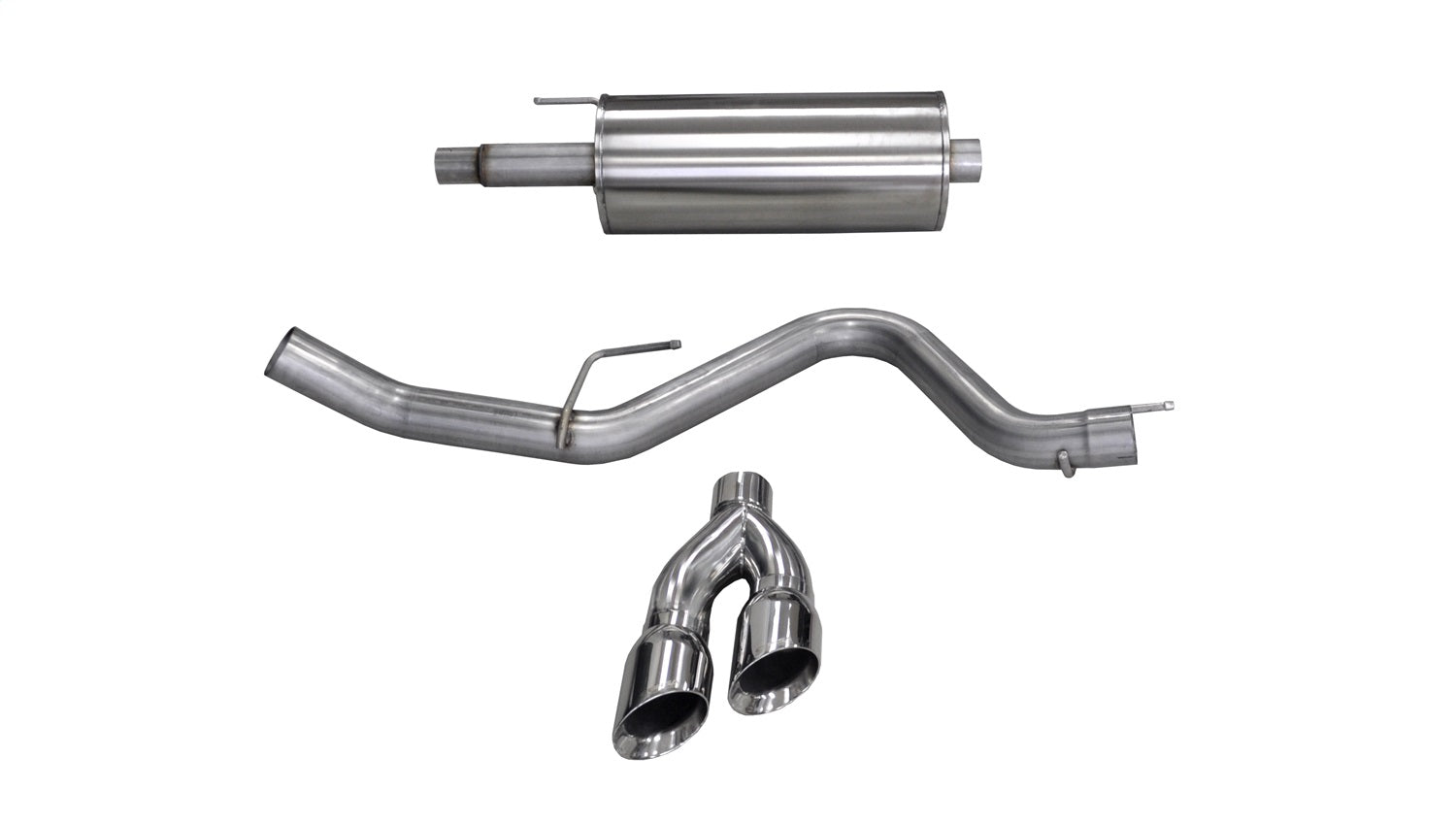 Corsa 2015 Ford F-150 5.0L V8 (Super Crew Cab) Polished Sport Single Side Dual 4in Tips CB Exhaust - 14837