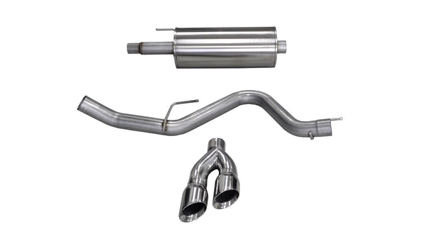 Corsa 2015 Ford F-150 5.0L V8 (Super Crew Cab) Polished Sport Single Side Dual 4in Tips CB Exhaust - 14837