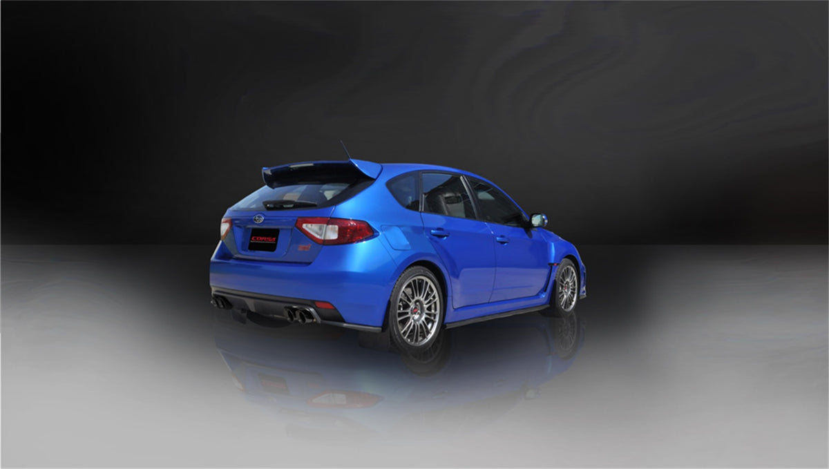 Corsa 2008-2014 Subaru Impreza Hatchback STI 2.5L Turbo Manual Black Sport Cat-Back Exhaust - 14862BLK