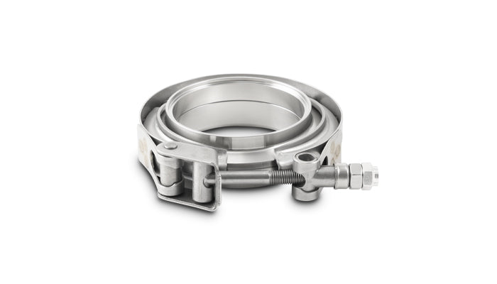 Vibrant T304 SS V-Band Flange Assembly for 1.5in O.D. Tubing incl 2 V-Band flanges & 1 V-Band Clamp - 1486