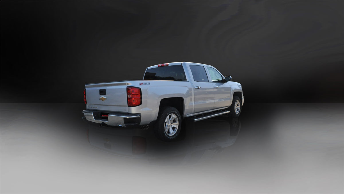 Corsa 14-19 GMC Sierra/Chevy Silv 1500 Reg. Cab/Long Bed 5.3L V8 Black Sport Single Side CB Exhaust - 14872BLK