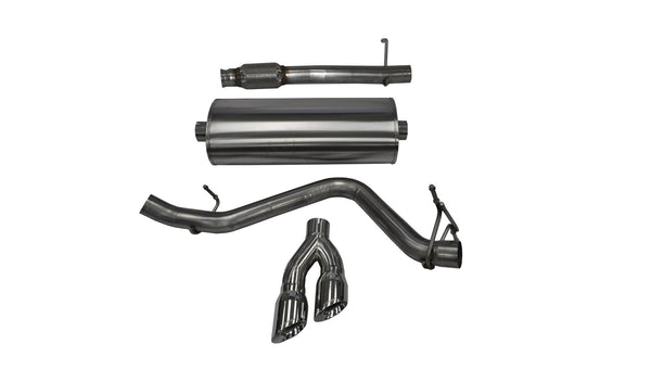 Corsa 14-19 GMC Sierra/Chevy Silv 1500 Reg. Cab/Long Bed 5.3L V8 Polished  Single Side CBExhaust - 14872