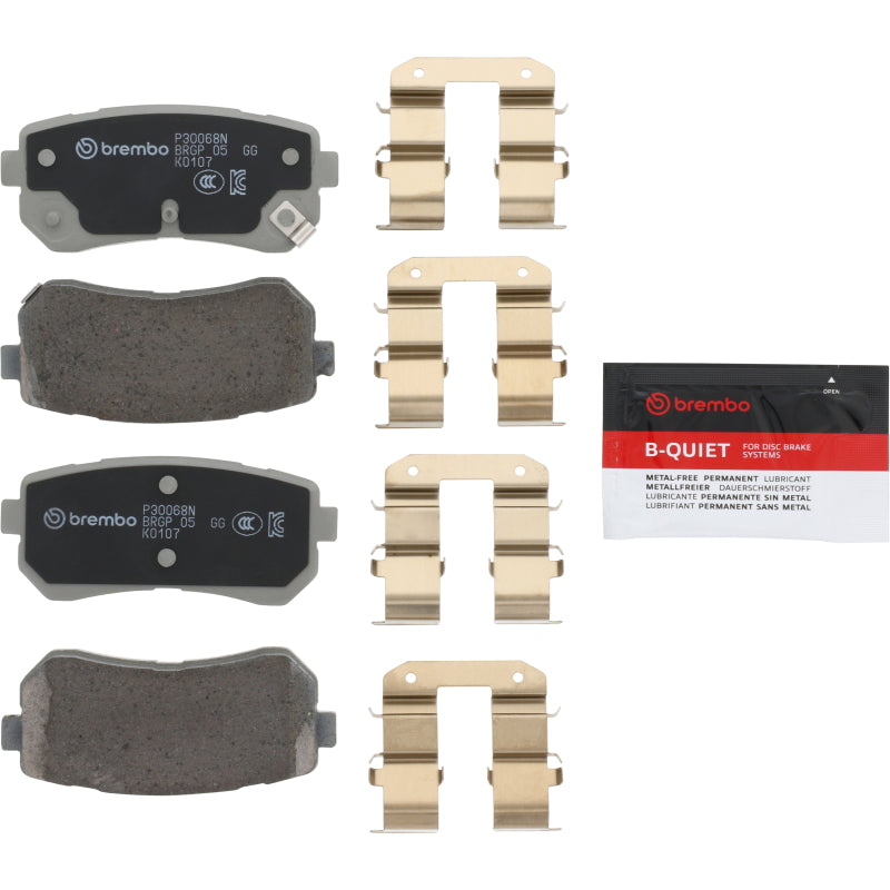 Brembo 2021 Hyundai Sonata/ Kia Optima/ Hyundai Kona/ Kia Seltos Rear NAO Brake Pad - P30068N