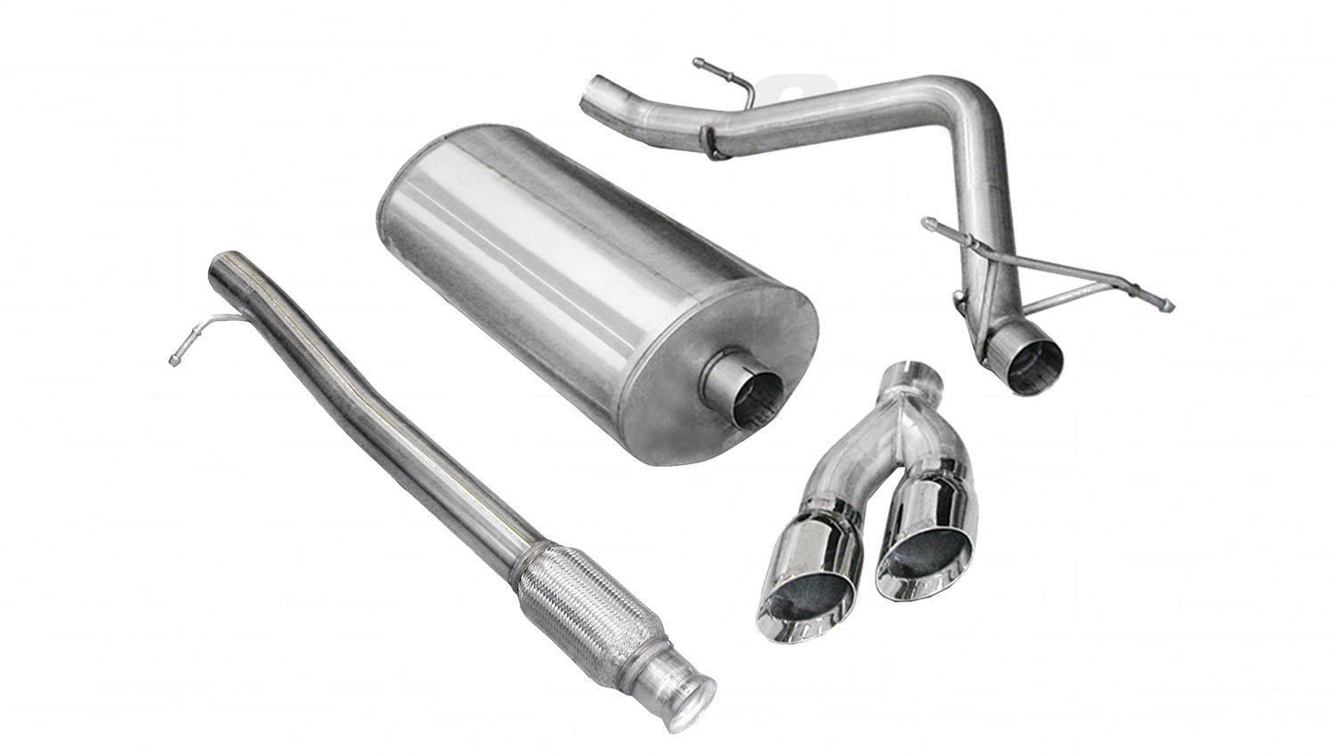 Corsa 2010-2013 Chevrolet Silverado Crew Cab/Short Bed 1500 4.8L V8 Polished Sport Cat-Back Exhaust - 14925