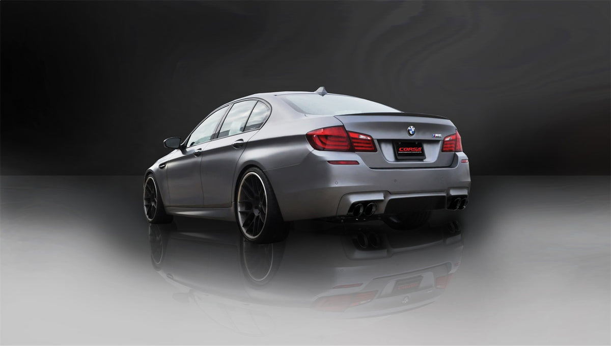 Corsa 2012-2017 BMW M5 F10 Black Sport Axle-Back Exhaust - 14934BLK