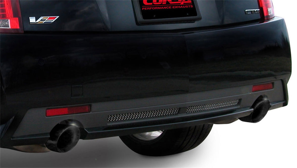 Corsa 09-13 Cadillac CTS Sedan V 6.2L V8 Black Sport Axle-Back Exhaust - 14941BLK