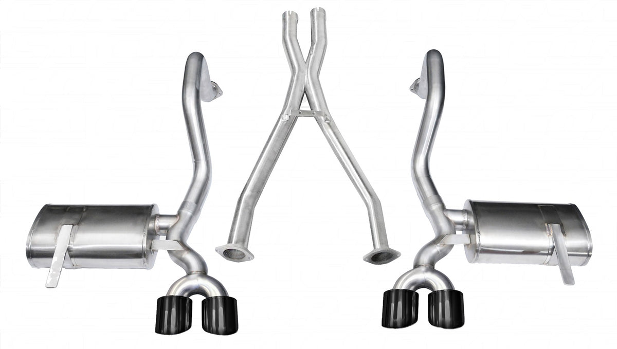 Corsa 1997-2004 Chevrolet Corvette C5 Z06 5.7L V8 Black Xtreme Cat-Back + XO Exhaust - 14962BLK