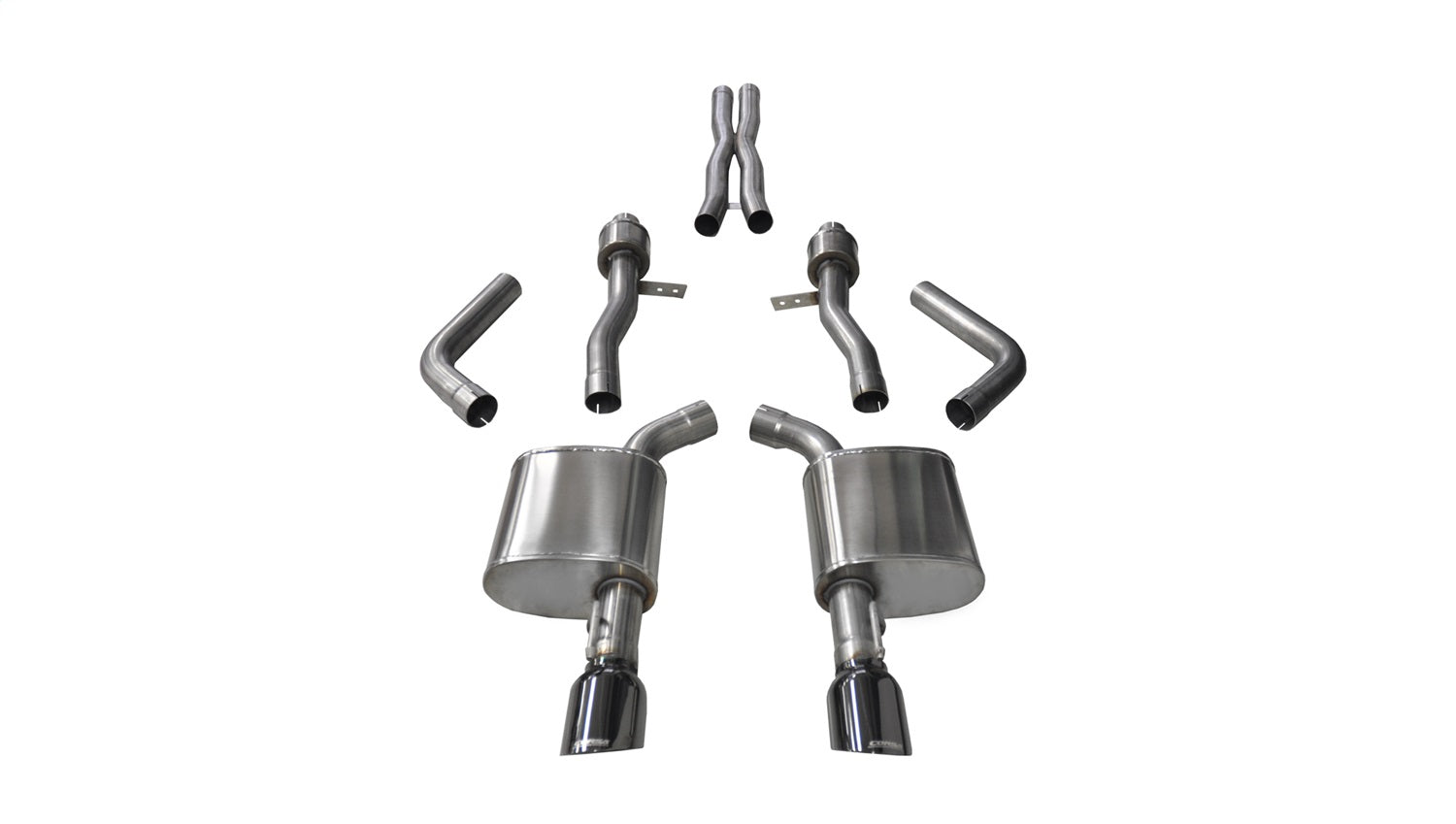 Corsa 2015-2023 Dodge Charger SRT / Scat Pack / R/T 6.4L Black Sport Cat-Back Exhaust - 14995BLK