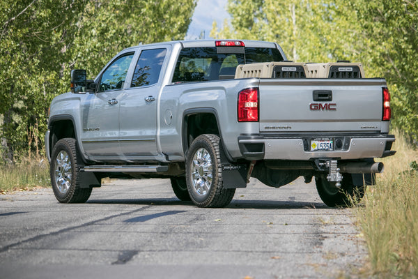 RokBlokz - GMC Sierra 1500/2500/3500 HD STEPBACK (3rd Gen) 2015-2019 Mud Flaps by RokBlokz - front view