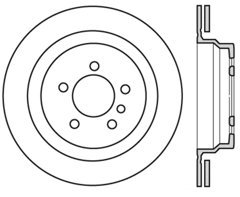 StopTech Slotted &amp; Drilled Sport Brake Rotor - 127.34036L