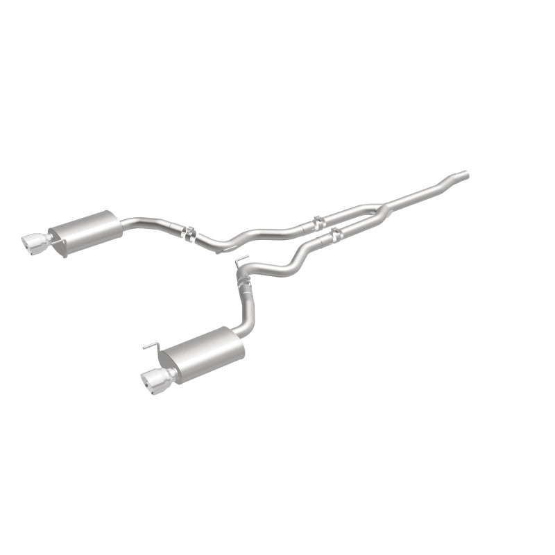 MagnaFlow Cat Back, SS, 2.5in, Street, Dual Split Polished 4.5in Tips 2015 Ford Mustang Ecoboost - 19097