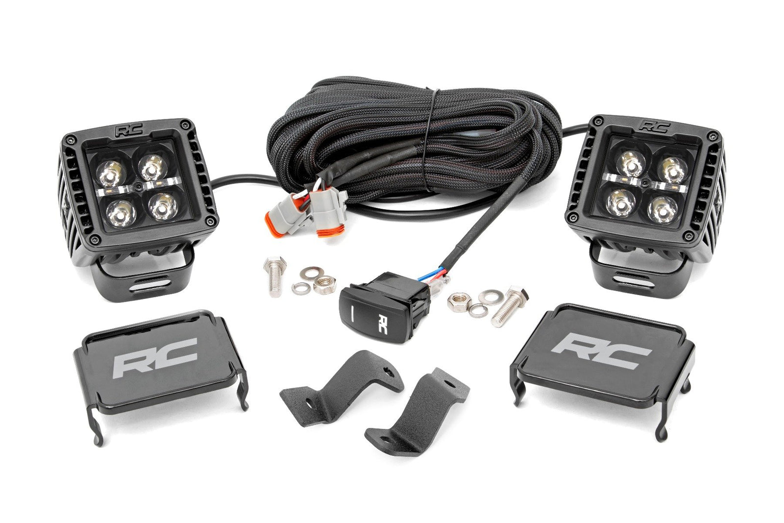 LED Light Pair | Ditch Mount | 2" Black DRL | Ford F-150 (15-24)/F-150 Lightning (22-24) 