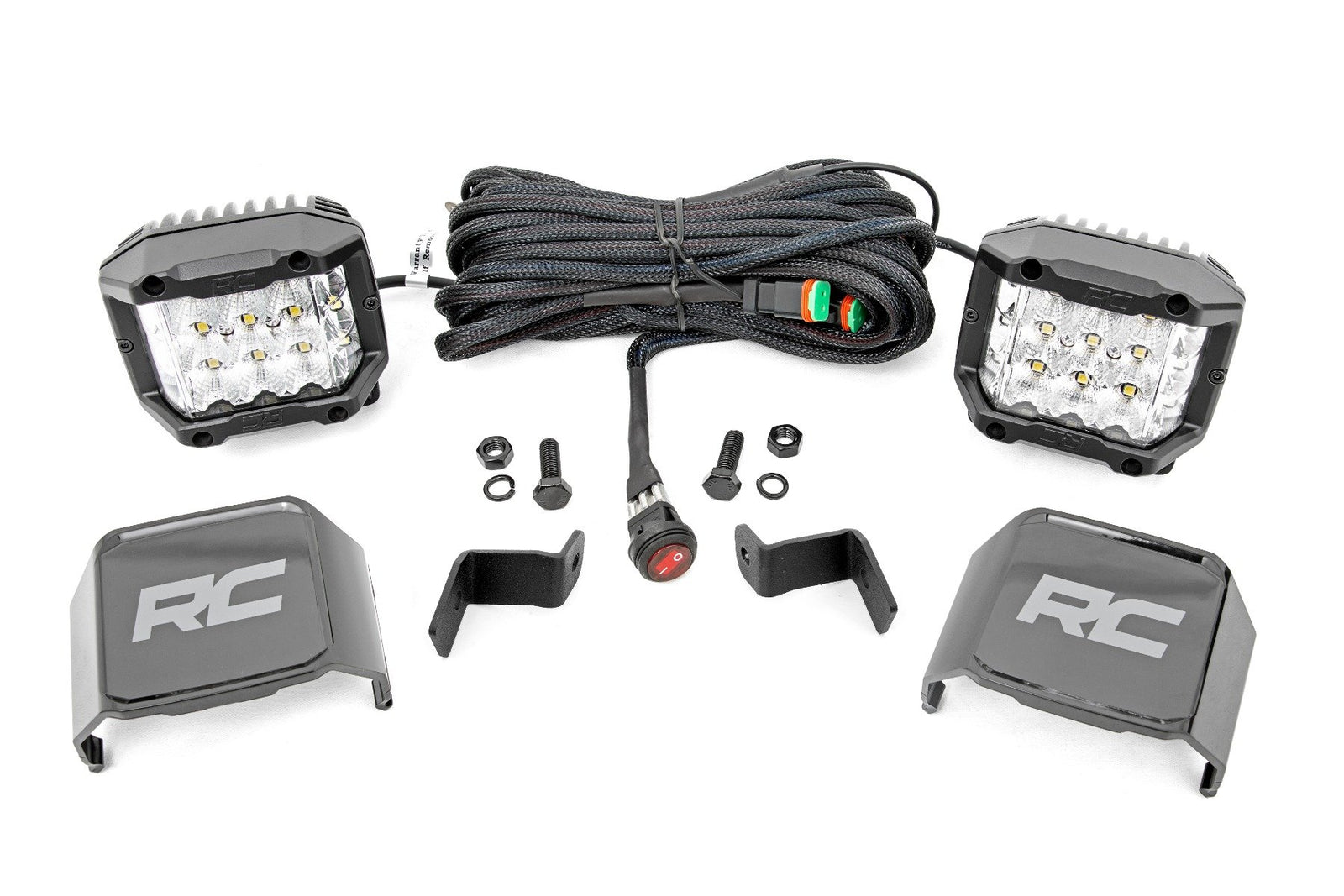 LED Light | Ditch Mount | 2" Chrome Pair | Wide Angle | Ford F-150 (15-24)