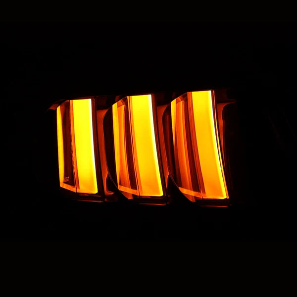 AlphaRex 15-23 Ford Mustang NOVA-Series Prismatic LED Tail Lights Alpha-Black - 655010
