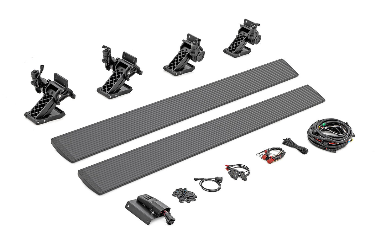 Rough Country - Power Running Boards - Dual Electric Motor - Crew Cab - Ford F-150/Lightning/F-250/F-350/Raptor (15-24) - PSR