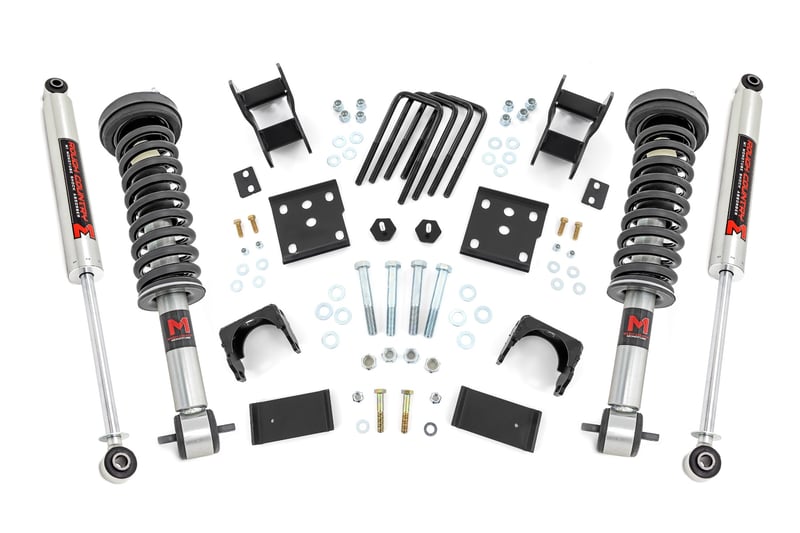 Rough Country - 2 Inch Lowering Kit - 4 Inch Rear Lowering - M1 - Ford F150 (2015-2025) - 47540 by Rough Country - front view