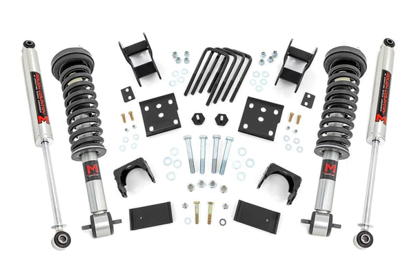 Rough Country - 2 Inch Lowering Kit - 4 Inch Rear Lowering - M1 - Ford F150 (2015-2025) - 47540 by Rough Country - front view