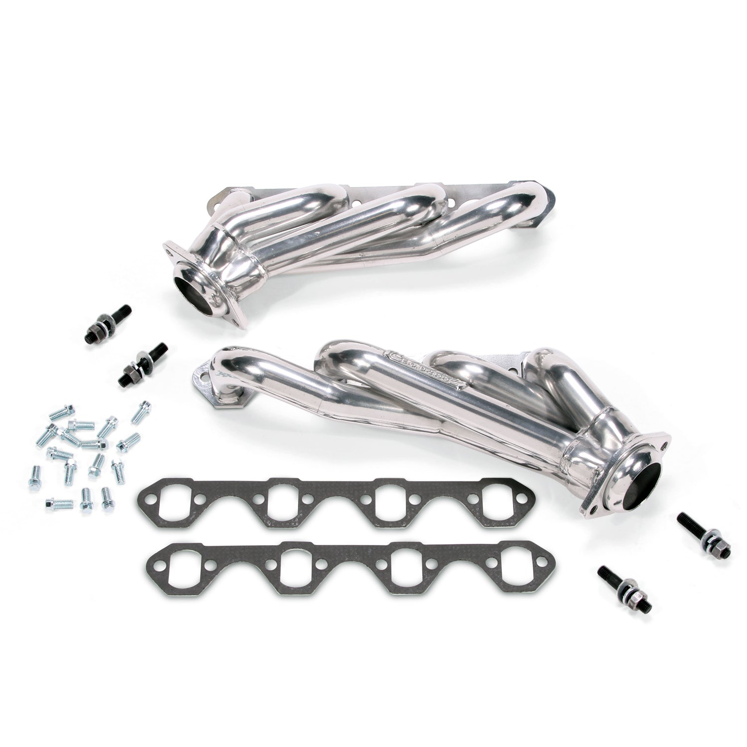 BBK 79-93 Mustang 351 Swap Shorty Unequal Length Exhaust Headers - 1-5/8 Silver Ceramic - 15110