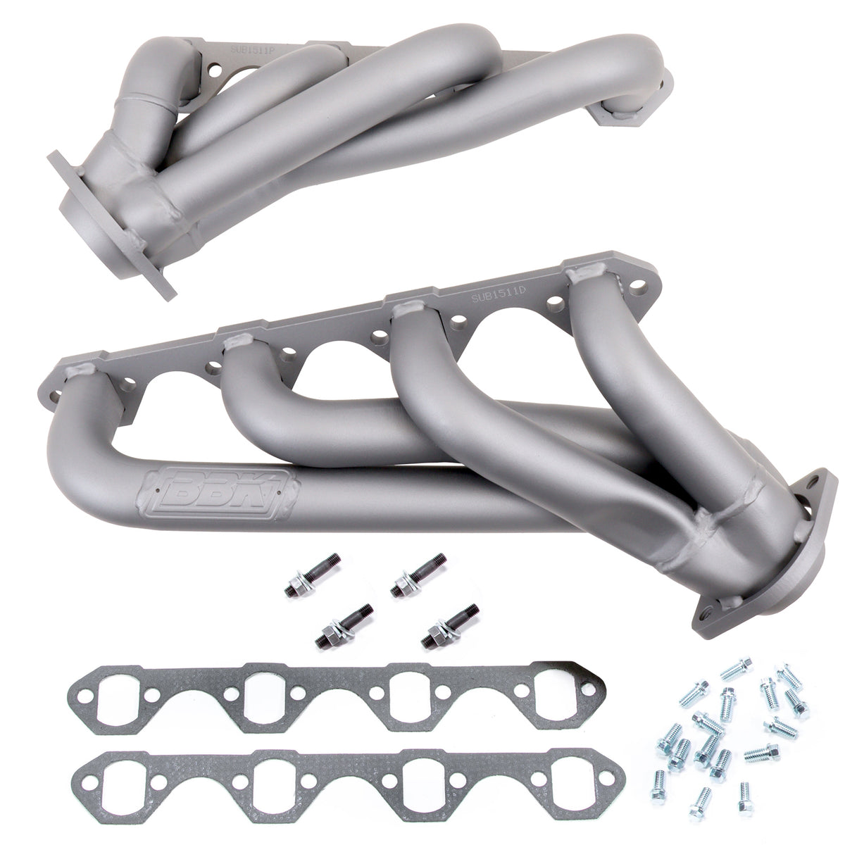 BBK 79-93 Mustang 351 Swap Shorty Unequal Length Exhaust Headers - 1-5/8 Titanium Ceramic - 1511