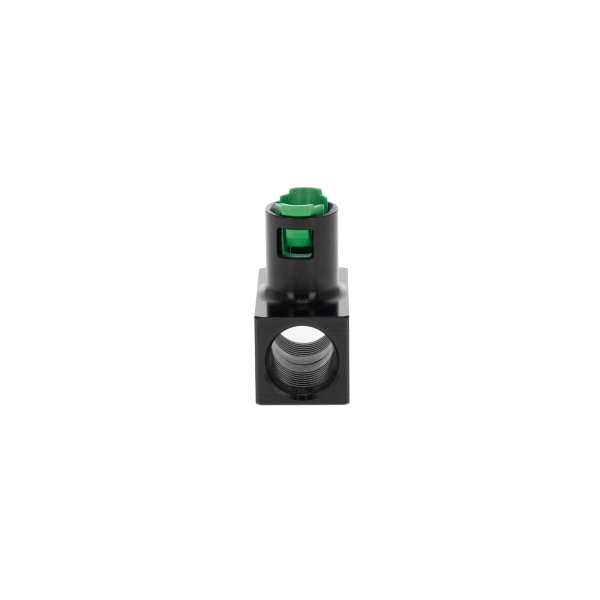 Aeromotive Fitting - Tee - 2x AN-08 Port - 3/8 Quick Connect - 15137