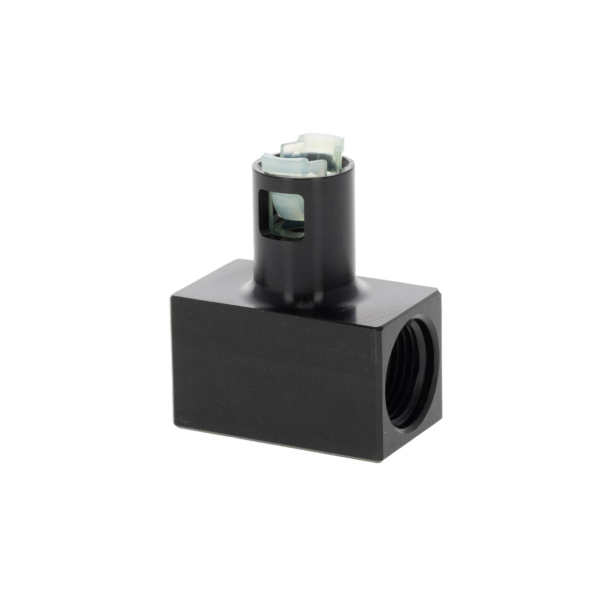 Aeromotive Fitting - Tee - 2x AN-08 Port - 5/16 Quick Connect - 15138