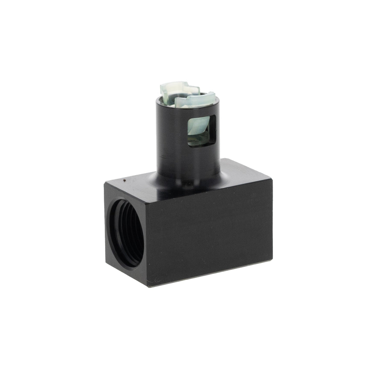 Aeromotive Fitting - Tee - 2x AN-08 Port - 5/16 Quick Connect - 15138