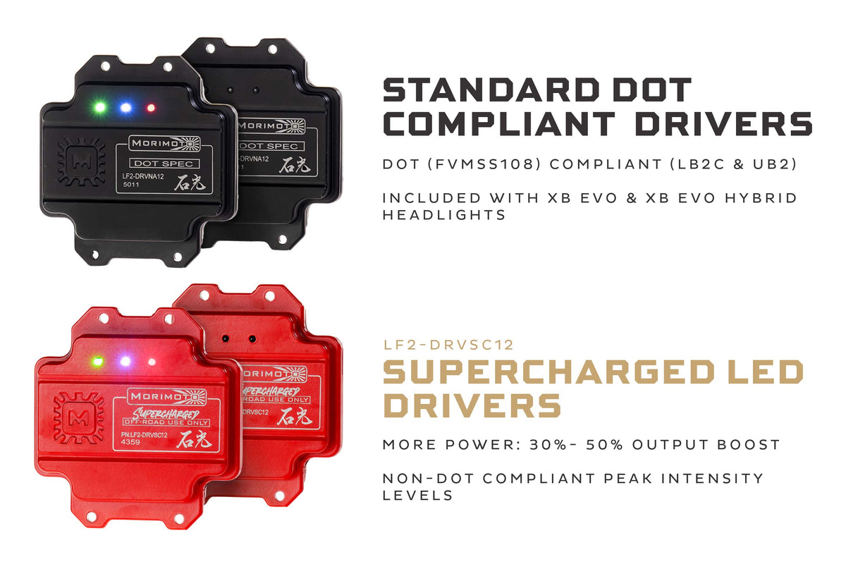 Morimoto - Supercharged Drivers: LF2-506 or LF2-506Y (Set) - LF2-DRVSC12