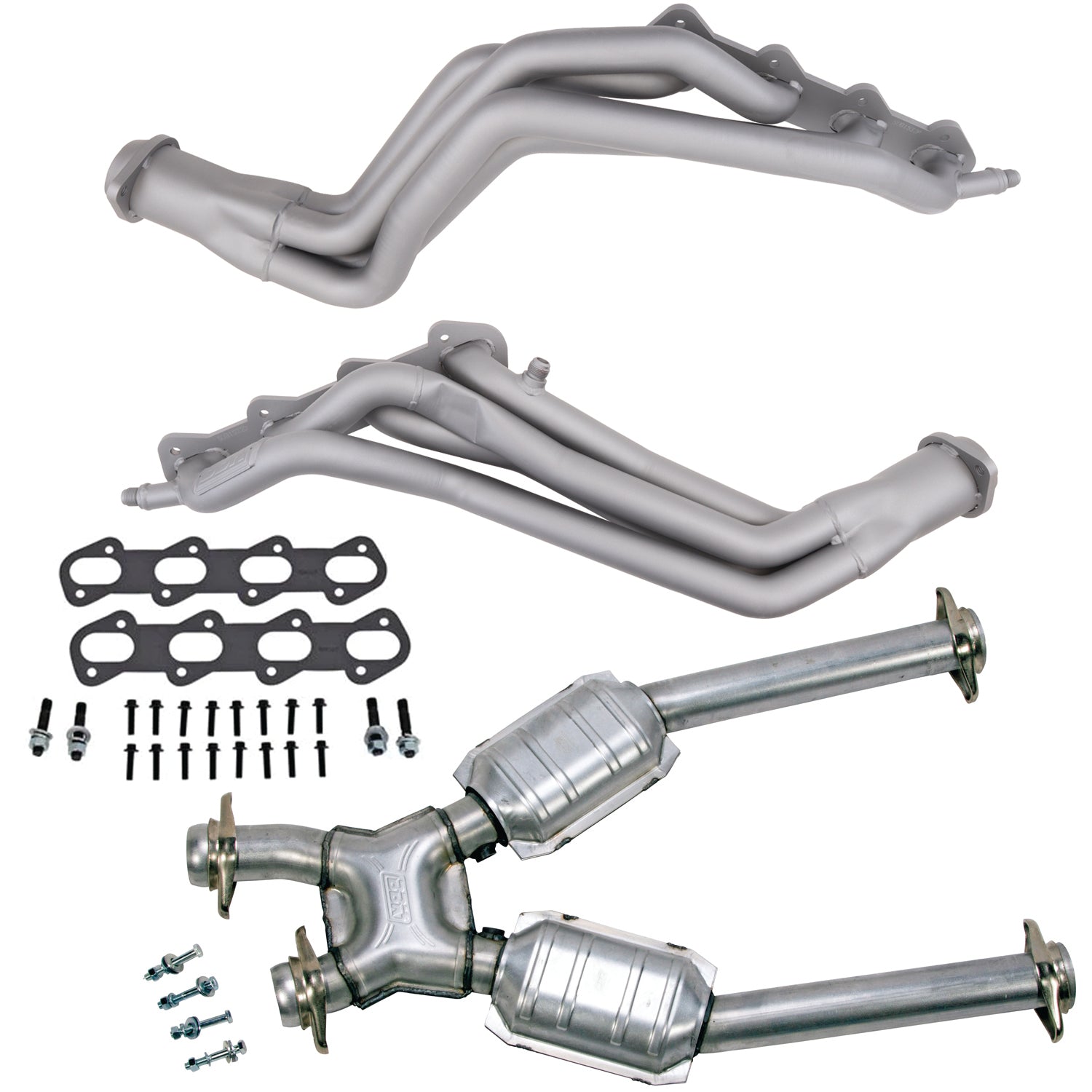 BBK 96-98 Ford Mustang Cobra 4.6L 1-5/8 Long Tube Headers w/High Flow Catted X-Pipe (Ti Ceramic) - 15322